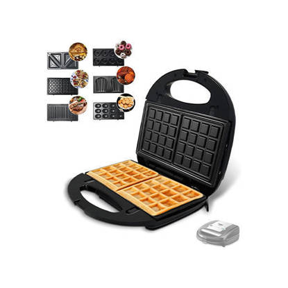 Home Gold 6*1  Sandwich Maker 750 Watt Black*Silver - 2023
