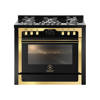 Unionaire I Chef Golden Edition Autocook Gas Cooker 90 CM 5 Burners Black&Gold - C69GB-1GC-383-ICPS2F-PC-2W-AL