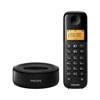 Philips Cordless Landline Phone, Digital Display, Black - D1601B-63