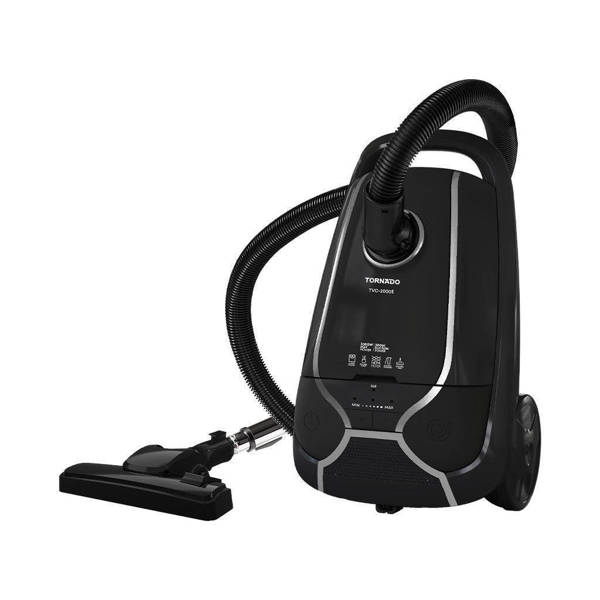 TORNADO Vacuum Cleaner 2000 Watt, HEPA Filter, Black - TVC-2000EB