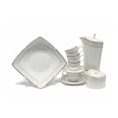 Flat 60 Pieces Chinese Dinnerware Sets White - 500