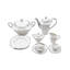 Malaysian 62 Pieces Chinese Dinnerware Sets White*Silver - S50