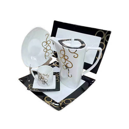 Flat Italian 125 Pieces Chinese Dinnerware Sets Multi Colors - 49