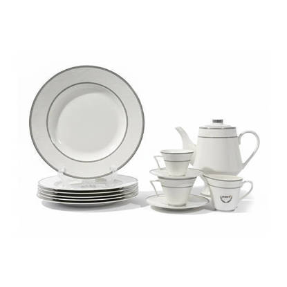 Drobina GIGI - BONE PEARL 60 Pieces Chinese Dinnerware Sets White - S241015-2A