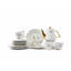 RAYAN BONE PEARL 60 Pieces Chinese Dinnerware Sets White*Gold - 1.5MM GOLD