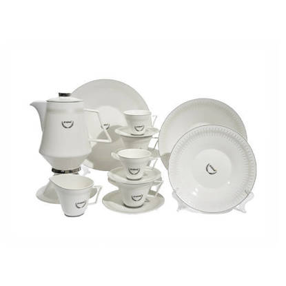 Drobina GIGI - BONE PEARL 60 Pieces Chinese Dinnerware Sets White - S240806-1A