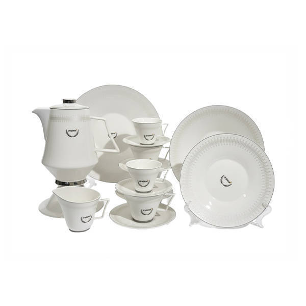 Drobina GIGI - BONE PEARL 60 Pieces Chinese Dinnerware Sets White - S240806-1A