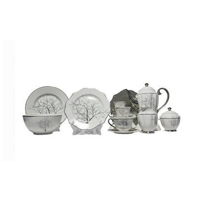 Lotus Sun Rise 62 Pieces Chinese Dinnerware Sets Multi Colors - 8012#4
