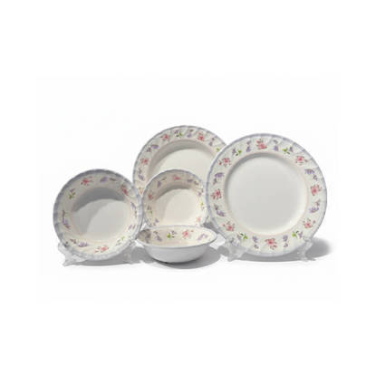 Malaysian 38 Pieces Melamine Set Circular Multi Colors
