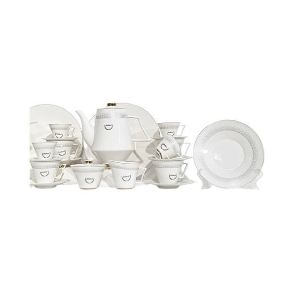 Drobina GIGI - BONE PEARL 60 Pieces Chinese Dinnerware Sets White*Gold - G240805