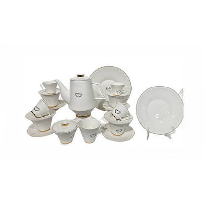 Drobina GIGI - BONE PEARL 60 Pieces Chinese Dinnerware Sets White*Gold - G240813