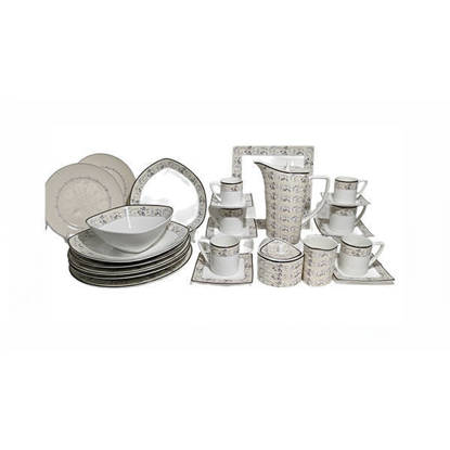 Bangladesh Flat 66 Pieces Chinese Dinnerware Sets White - 96