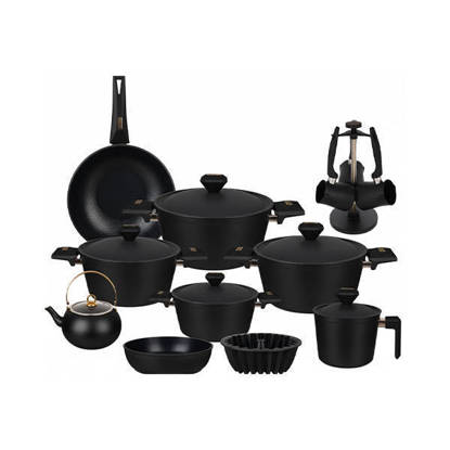 طقم حلل جيجيلي تيفال تيتانيوم غطاء تيتانيوم 19 قطعة - الوان متعددة Gigilli Tefal Titanium Cookware Set 19 Pieces - Multi Colors