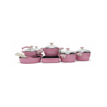 طقم حلل اكسبريس تيفال تيتانيوم 14 قطعة - بينك Express Tefal Titanium Cookware Set 14 Pieces - Pink
