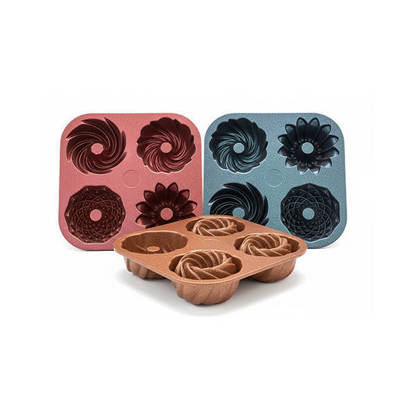 قالب كيك كازان 4 قطع تيفال - الوان متعددة Kazan 4 Pieces Tefal Rectangle Cake - Multi Colors
