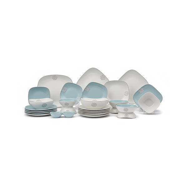 Nour Al Mostafa 29 Pieces Thermal porcelain Dinner Set Rose