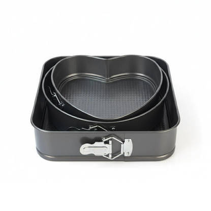 طقم قوراب كيك كلبس 3 قطع El Motaheda Tefal Cake Mold With Clips 3 Pieces