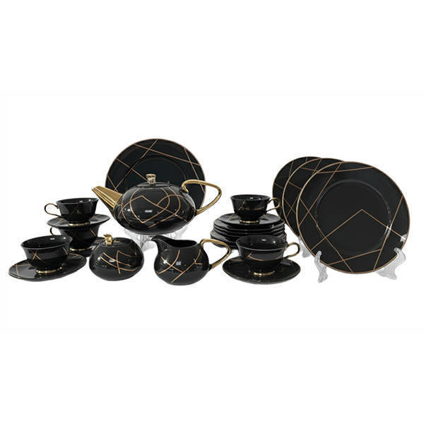 Tree Tea and Cake set 24 pieces Multi Colors - 9013#6