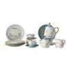 Nour Al Mostafa Tea and Cake set Elegant 25 pieces Multi Colors