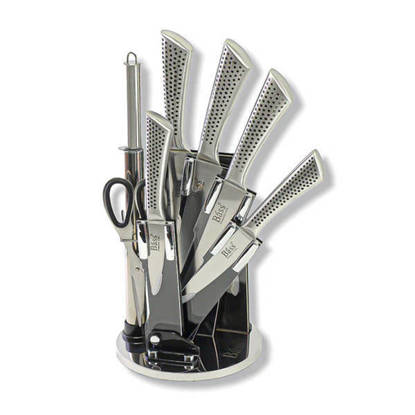 طقم سكاكين باص بالحامل ستانلس 8 قطع - 6714 Bass Stainless Steel Knives Set 8 Pieses - 6714