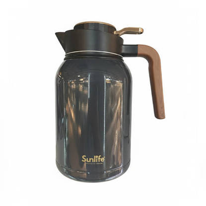 Sunlife Thermal Flask Stainless 2 Liter With Wood Hand - QB200-2364