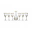 Bohemia Crystal Sherbet set with flask 7 Pieces - ADAJIO GOLD PLATIN