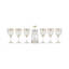 Bohemia Crystal Sherbet set with flask 7 Pieces - ARIZO FIRE GOLD