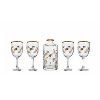 طقم شربات بالكاروره كريستال من بوهيميا 7 قطع - اتنا Bohemia Crystal Sherbet set with flask 7 Pieces - ETNA