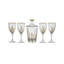 Bohemia Crystal Sherbet set with flask 7 Pieces - BOLERO