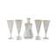 Bohemia Crystal Sherbet set with flask 7 Pieces - BAMBO GOLD