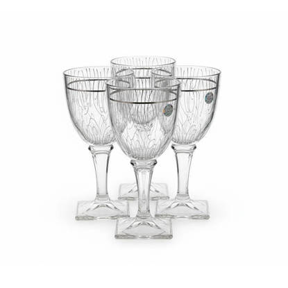 طقم كاسات كريستال من بوهيميا 6 قطع - اريزو شعلة بلاتين Bohemia Crystal Juice Cups set 6 Pieces - ARIZO FIRE PLATIN CUPS