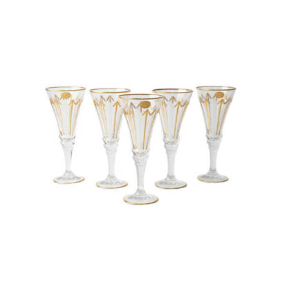 طقم كاسات كريستال من بوهيميا 6 قطع - براجا مدهب*صنفرة Bohemia Crystal Juice Cups set 6 Pieces - BRAGA GOLD CUPS