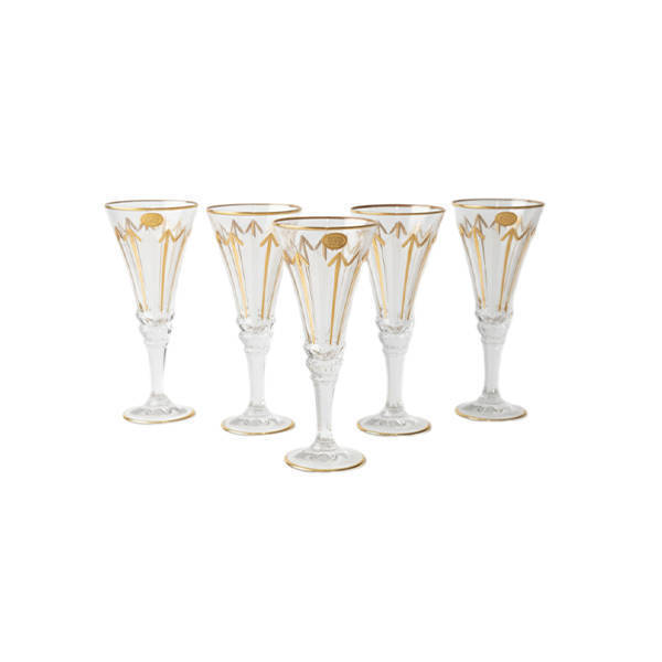 Bohemia Crystal Juice Cups set 6 Pieces - BRAGA GOLD CUPS