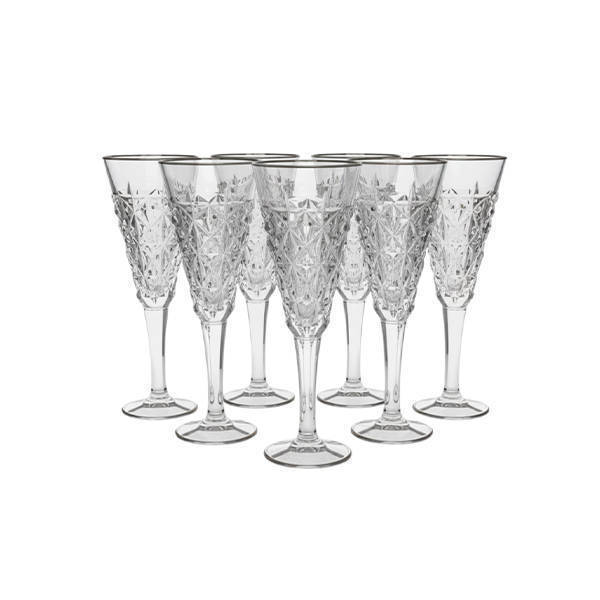 Bohemia Crystal Juice Cups set 6 Pieces - GALSSIRA GOLD PLATIN CUPS