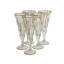 Bohemia Crystal Juice Cups set 6 Pieces - KASKADA GOLD PLATIN CUPS
