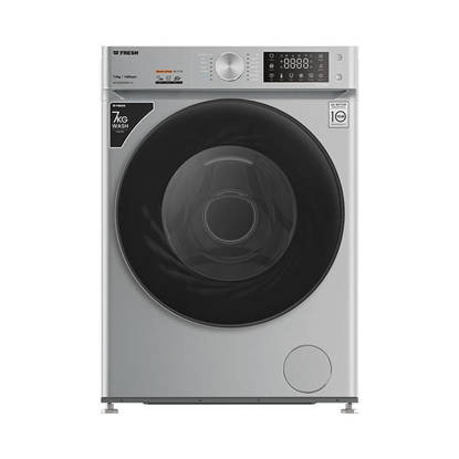 غسالة ملابس أوتوماتيك فريش 7 كجم أنفرتر موتور- دفع مباشر سيلفر FL–DD Inverter–07Kgs -PC-SL Fresh Washing Machine 7 Kg Inverter Direct Drive Silver FL–DD Inverter–07Kgs -PC-SL