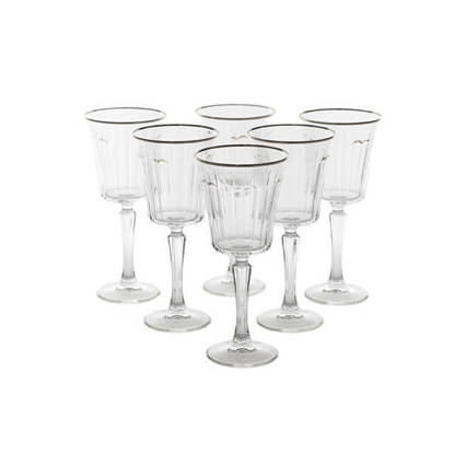 طقم كاسات كريستال من بوهيميا 6 قطع - تيملس بلاتين Bohemia Crystal Juice Cups set 6 Pieces - TEMLESS PLATIN CUPS