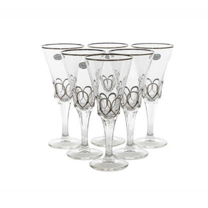 طقم كاسات كريستال من بوهيميا 6 قطع - الحرمين بلاتين Bohemia Crystal Juice Cups set 6 Pieces - ELHARAMEN PLATIN CUPS