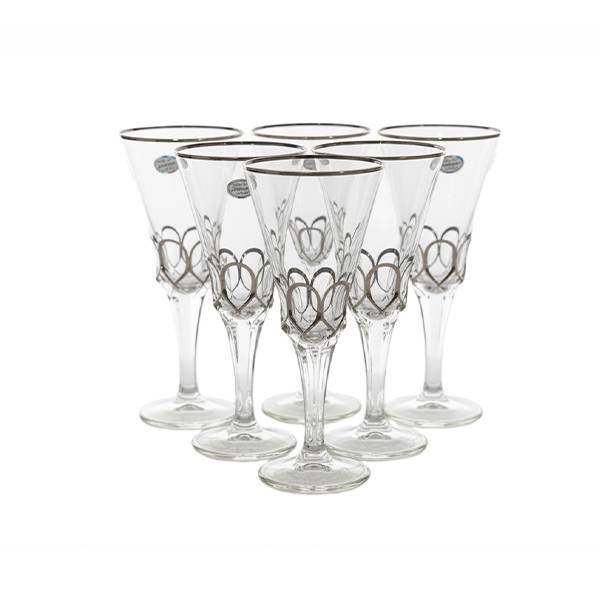Bohemia Crystal Juice Cups set 6 Pieces - ELHARAMEN PLATIN CUPS
