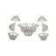 Bohemia Crystal Dessert Bowls set 7 Pieces - MIRAGE SELECT PLATIN DESERTS BOWLS