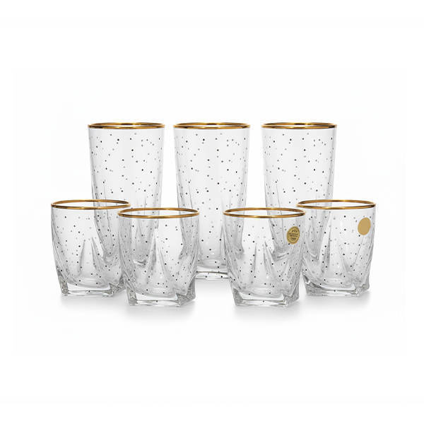 Bohemia Crystal Tea Cups set 12 Pieces - ECUADOR DOTTED TEA CUPS