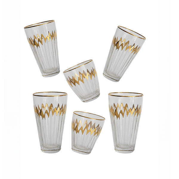 Bohemia Crystal Tea Cups set 12 Pieces - ALEX GOLD TEA CUPS