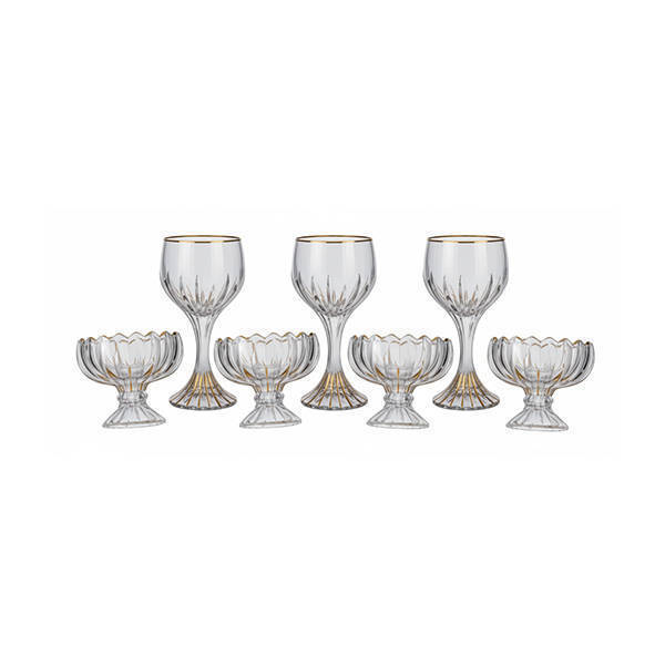 Bohemia Crystal Juice and Jelly Cups set 12 Pieces - ALEX GOLD JUICE AND JELLY