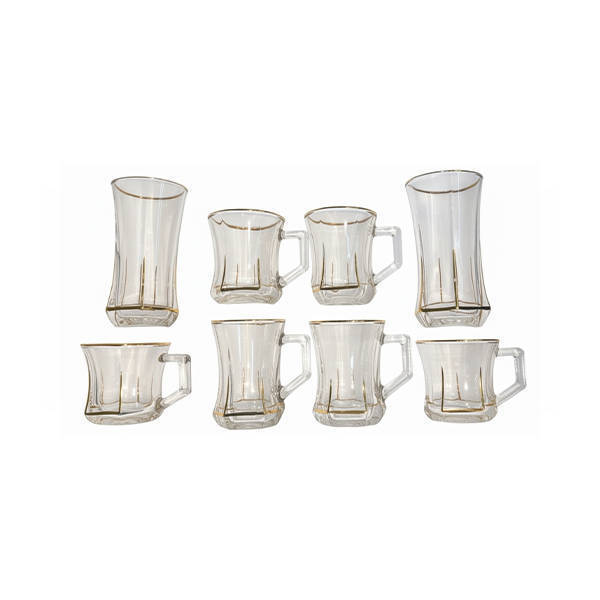 Bohemia Crystal Tea Cups set 18 Pieces - MELOKY PLATIN GOLD TEA CUPS