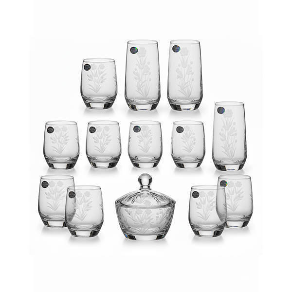 Turkish Crystal Tea Cups set 20 Pieces - ART HFR SADA TEA CUPS