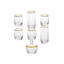 Turkish Crystal Tea Cups set 20 Pieces - ART SHEFA GOLD TEA CUPS