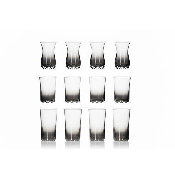 Turkish Crystal Tea Cups set 18 Pieces - SELVANA PLATIN TEA CUPS