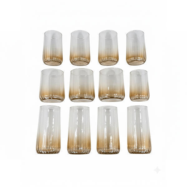 Turkish Crystal Tea Cups set 18 Pieces - NOVA HONEY TEA CUPS