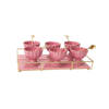 Chinese jelly set Porcelain 12 Pieces with tray - Multi Colors