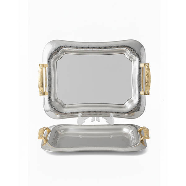 Arsiha Serving Trays set 2 Pieces Silver - 7